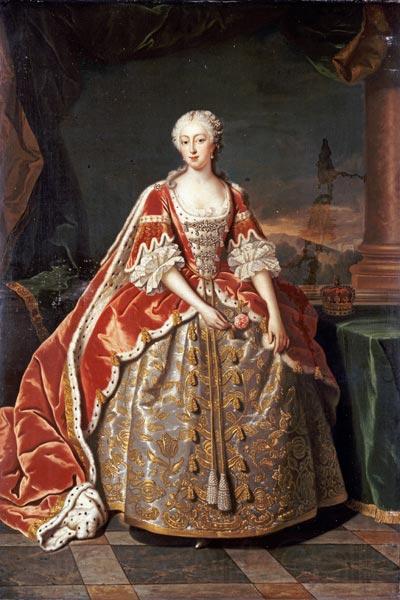 Jean Baptiste van Loo Portrait of Augusta of Saxe-Gotha Norge oil painting art